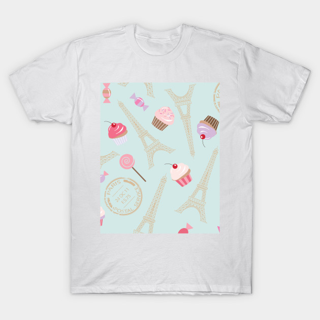 Feminine Paris Eiffel Tower Candy Pattern